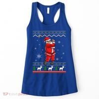 Ugly Christmas Santa Golfer Golfing Xmas Golf Lover Player Gift Women's Tank Top thumb 0