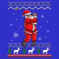 Ugly Christmas Santa Golfer Golfing Xmas Golf Lover Player Gift Women's Tank Top thumb 5