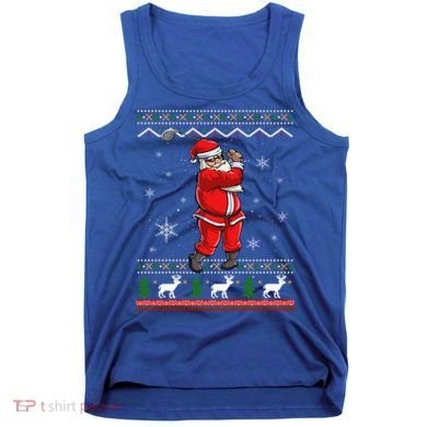 Ugly Christmas Santa Golfer Golfing Xmas Golf Lover Player Gift Tank Top