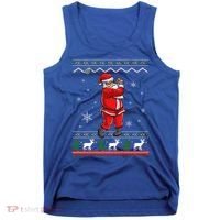 Ugly Christmas Santa Golfer Golfing Xmas Golf Lover Player Gift Tank Top thumb 0