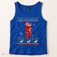 Ugly Christmas Santa Golfer Golfing Xmas Golf Lover Player Gift Tank Top thumb 2