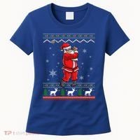 Ugly Christmas Santa Golfer Golfing Xmas Golf Lover Player Gift Women's T-Shirt thumb 0