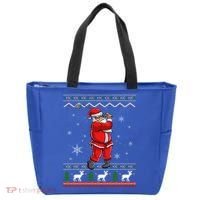 Ugly Christmas Santa Golfer Golfing Xmas Golf Lover Player Gift Tote Bag thumb 0