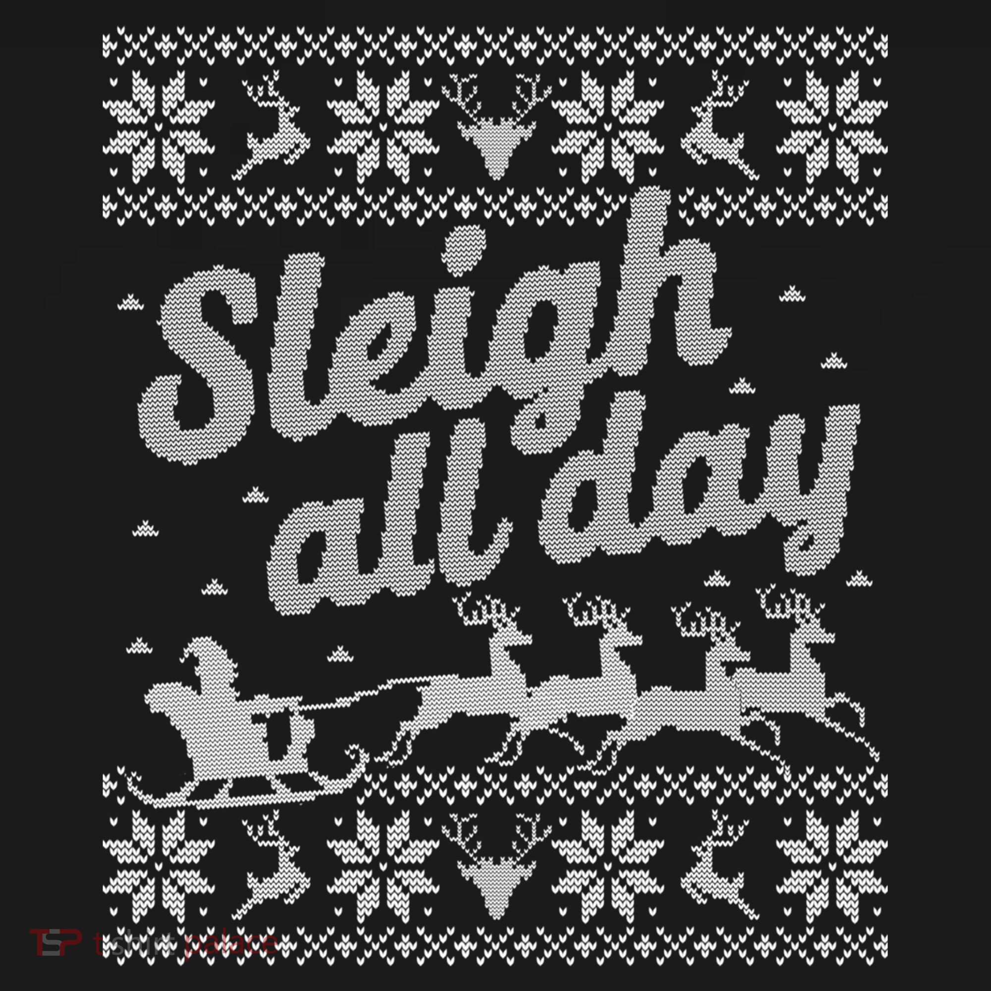 Ugly Christmas Santa Sleigh All Day Gift Doggie Tank