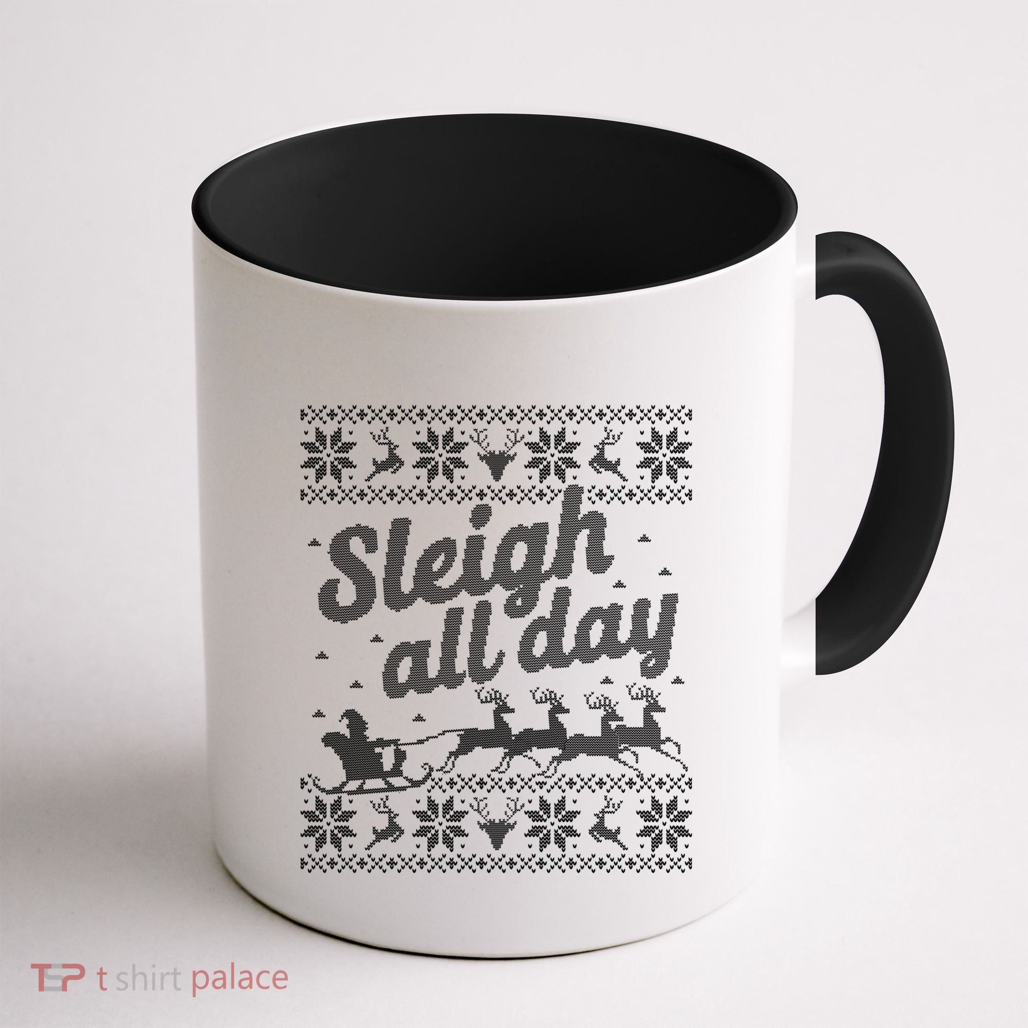 Ugly Christmas Santa Sleigh All Day Gift Coffee Mug