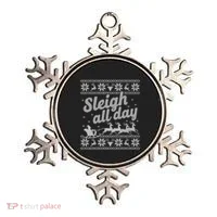 Ugly Christmas Santa Sleigh All Day Gift Ornament thumb 0