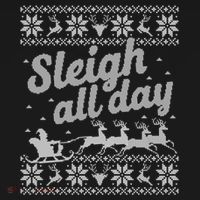 Ugly Christmas Santa Sleigh All Day Gift Ornament thumb 1