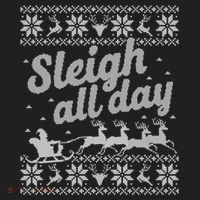 Ugly Christmas Santa Sleigh All Day Gift Hat thumb 2