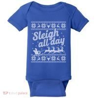 Ugly Christmas Santa Sleigh All Day Gift Baby Bodysuit thumb 0