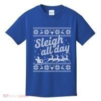 Ugly Christmas Santa Sleigh All Day Gift Kids T-Shirt thumb 0