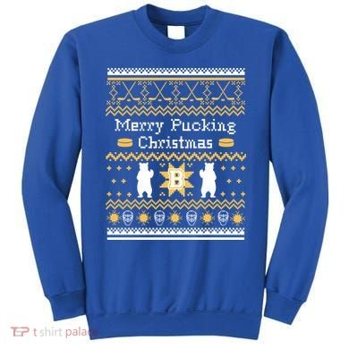 Ugly Christmas Sweater Hockey Boston Gift Sweatshirt