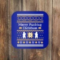 Ugly Christmas Sweater Hockey Boston Gift Coaster thumb 0