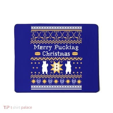 Ugly Christmas Sweater Hockey Boston Gift Mousepad