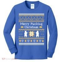 Ugly Christmas Sweater Hockey Boston Gift Kids Long Sleeve Shirt thumb 0