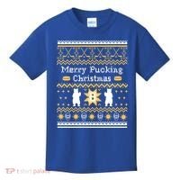 Ugly Christmas Sweater Hockey Boston Gift Kids T-Shirt thumb 0