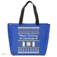 Ugly Christmas Sweater Hockey Boston Gift Tote Bag thumb 0