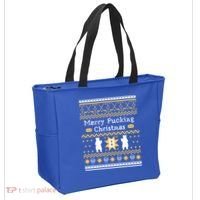 Ugly Christmas Sweater Hockey Boston Gift Tote Bag thumb 2