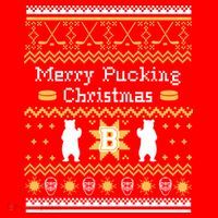 Ugly Christmas Sweater Hockey Boston Gift Santa Hat thumb 1