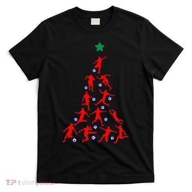 USA Christmas Soccer Jersey Xmas Tree T-Shirt