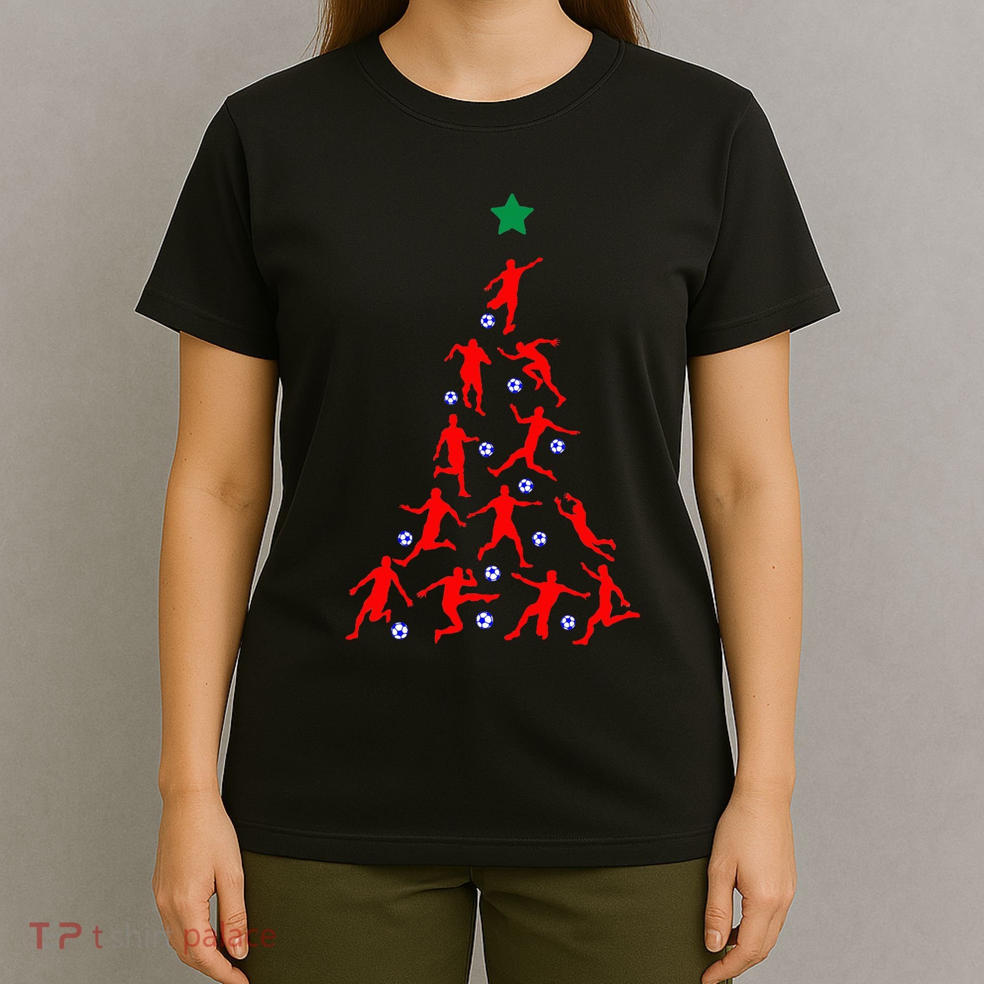 USA Christmas Soccer Jersey Xmas Tree T-Shirt