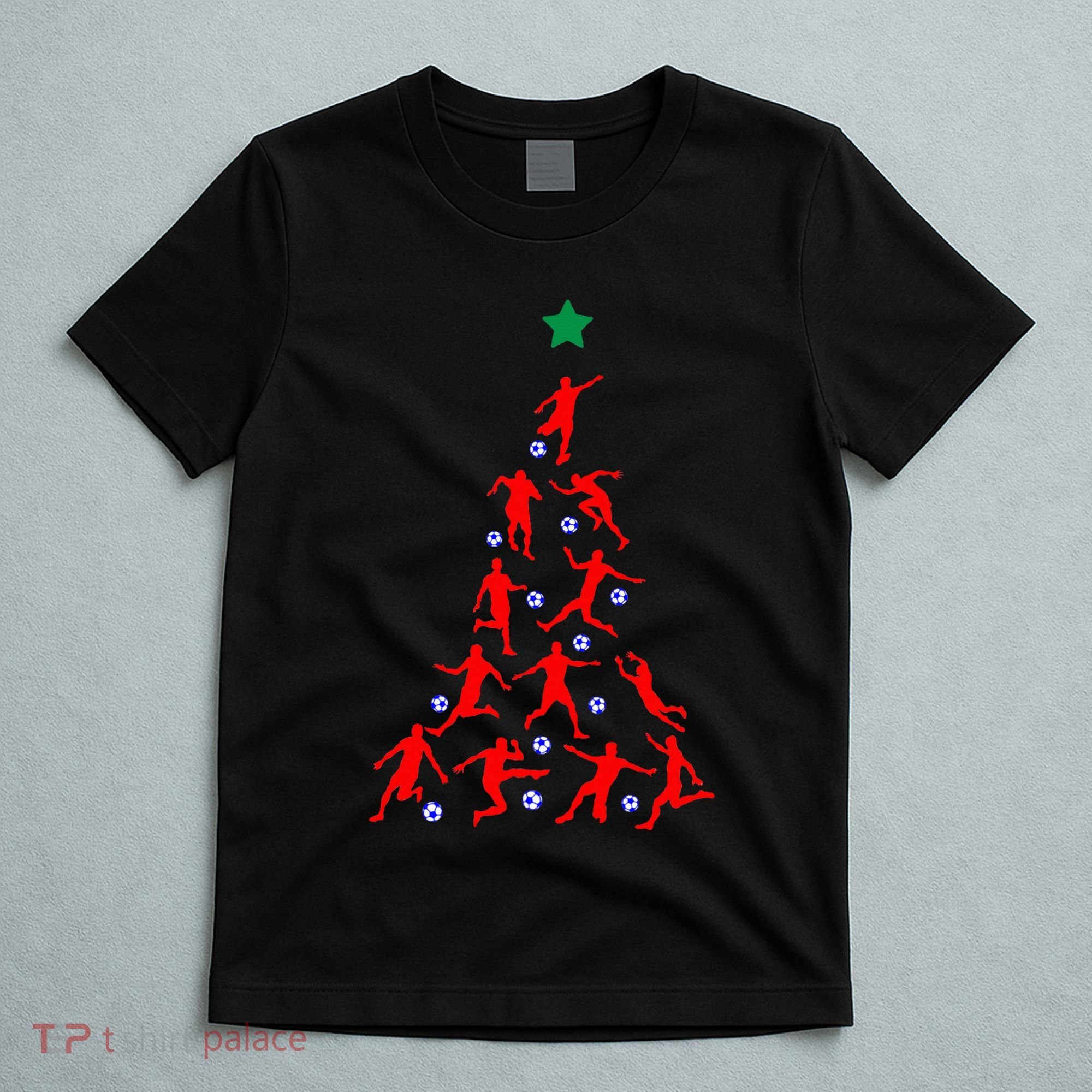 USA Christmas Soccer Jersey Xmas Tree T-Shirt
