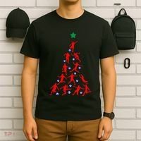 USA Christmas Soccer Jersey Xmas Tree T-Shirt thumb 6