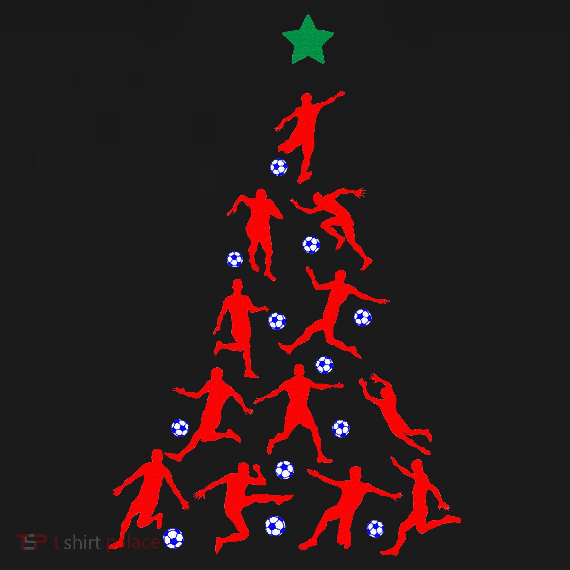 USA Christmas Soccer Jersey Xmas Tree T-Shirt
