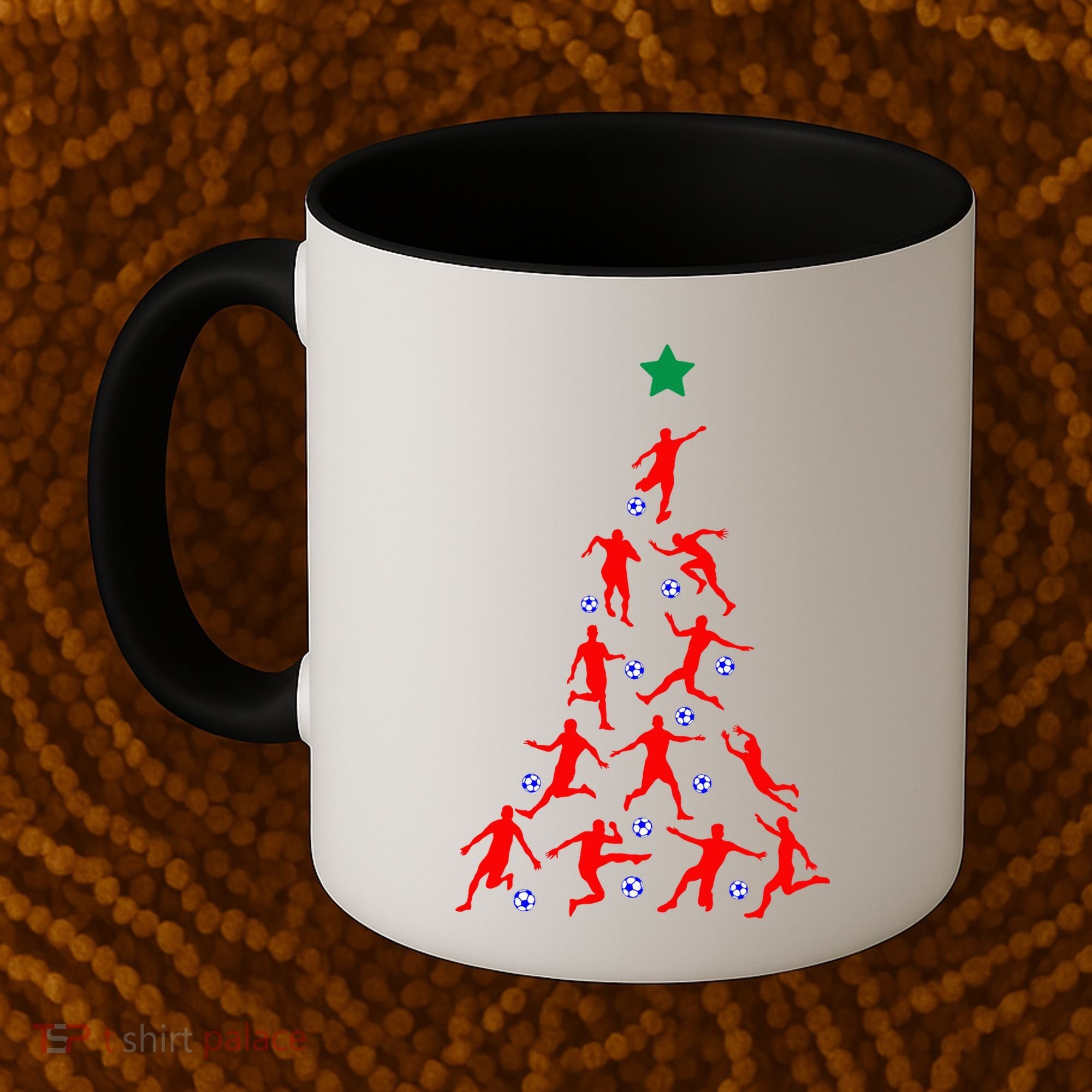 USA Christmas Soccer Jersey Xmas Tree Coffee Mug