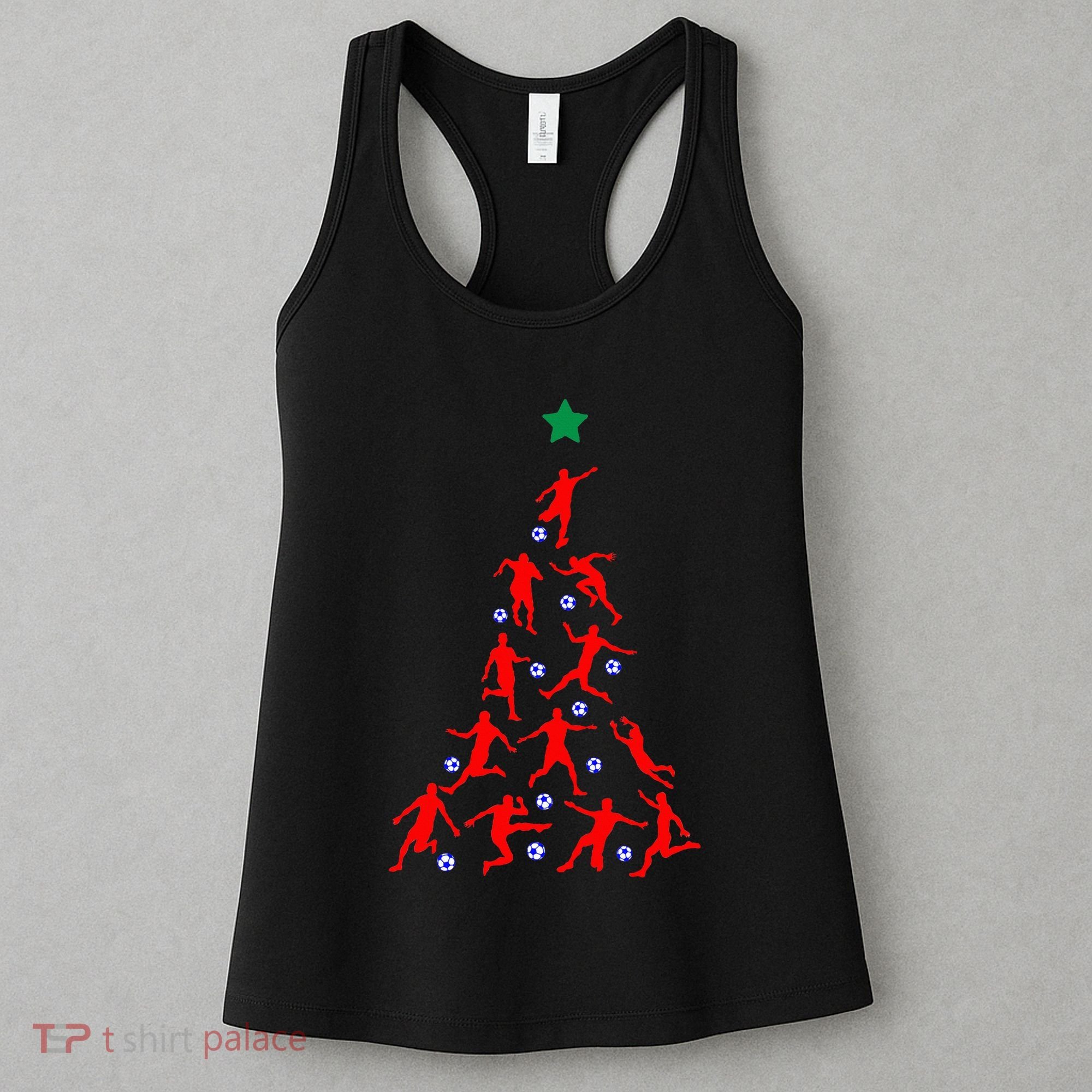 USA Christmas Soccer Jersey Xmas Tree Women's Tank Top