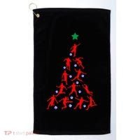 USA Christmas Soccer Jersey Xmas Tree Golf Towel thumb 0