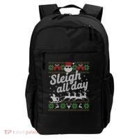 Ugly Christmas Santa Sleigh All Day Gift Backpack thumb 0