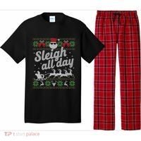 Ugly Christmas Santa Sleigh All Day Gift Pajama Set thumb 0
