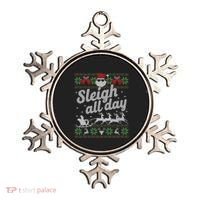 Ugly Christmas Santa Sleigh All Day Gift Ornament thumb 0