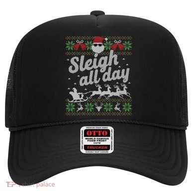 Ugly Christmas Santa Sleigh All Day Gift Hat