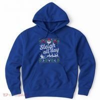 Ugly Christmas Santa Sleigh All Day Gift Hoodie thumb 0