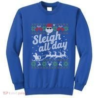 Ugly Christmas Santa Sleigh All Day Gift Sweatshirt thumb 0