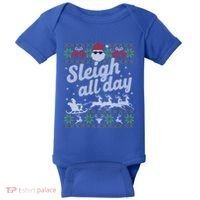 Ugly Christmas Santa Sleigh All Day Gift Baby Bodysuit thumb 0