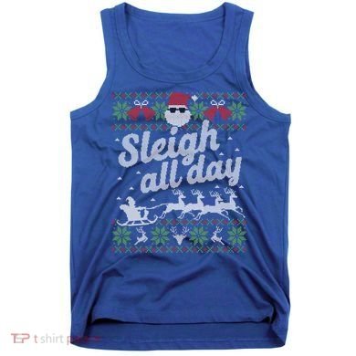 Ugly Christmas Santa Sleigh All Day Gift Tank Top
