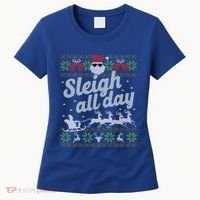 Ugly Christmas Santa Sleigh All Day Gift Women's T-Shirt thumb 0