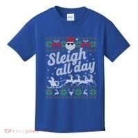 Ugly Christmas Santa Sleigh All Day Gift Kids T-Shirt thumb 0