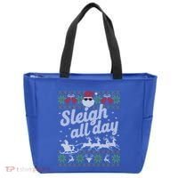 Ugly Christmas Santa Sleigh All Day Gift Tote Bag thumb 0