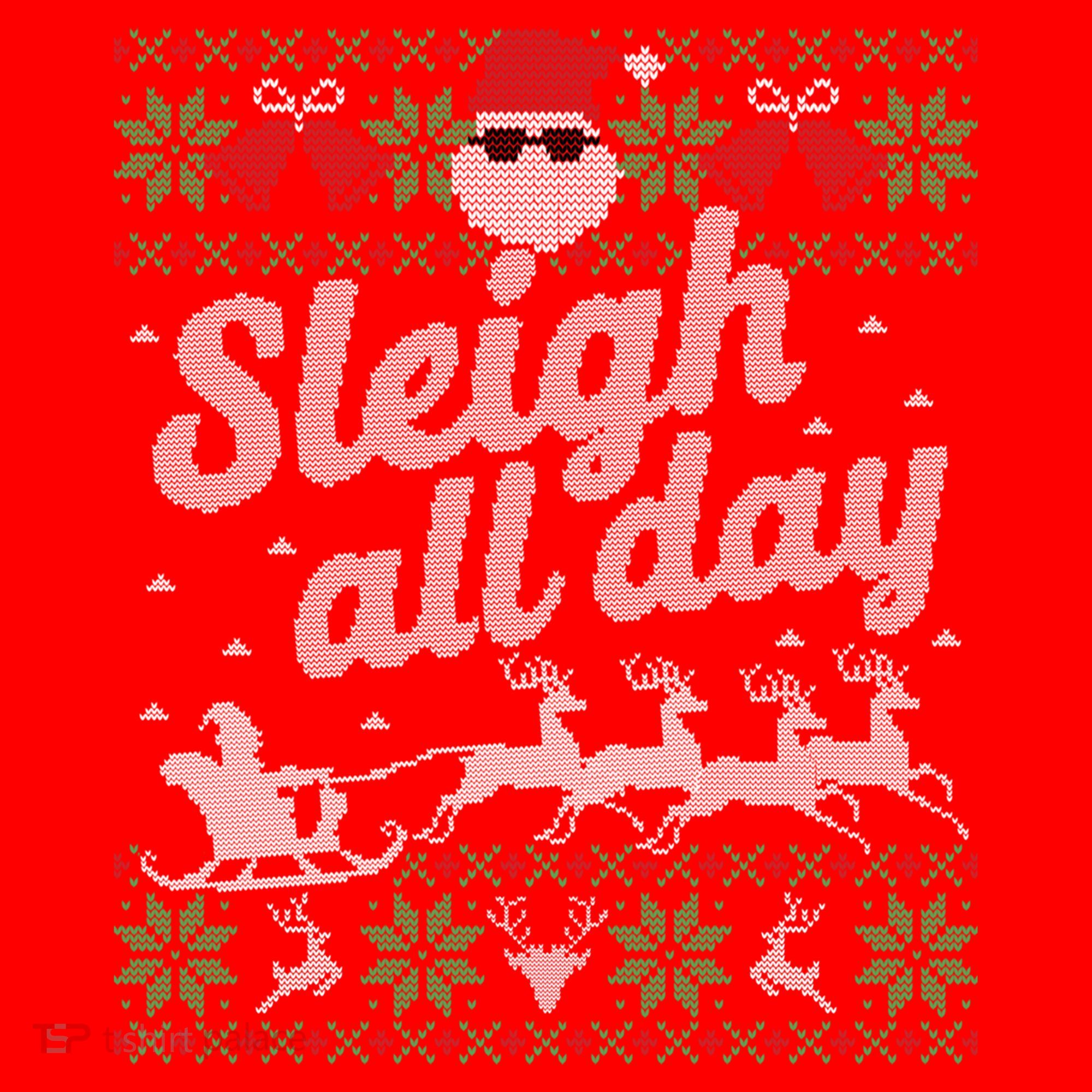 Ugly Christmas Santa Sleigh All Day Gift Santa Hat