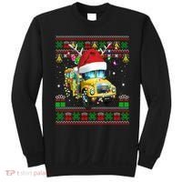 Ugly Christmas Sweater School Bus Driver Reindeer Santa Hat Sweatshirt thumb 0