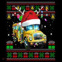 Ugly Christmas Sweater School Bus Driver Reindeer Santa Hat Coffee Mug thumb 5