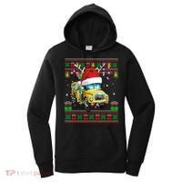 Ugly Christmas Sweater School Bus Driver Reindeer Santa Hat Women's Hoodie thumb 0