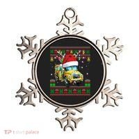 Ugly Christmas Sweater School Bus Driver Reindeer Santa Hat Ornament thumb 0