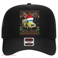 Ugly Christmas Sweater School Bus Driver Reindeer Santa Hat Hat thumb 0