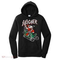 Ugly Christmas Sweater Sleigher Heavy Metal Santa Xmas Women's Hoodie thumb 0