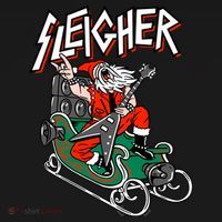 Ugly Christmas Sweater Sleigher Heavy Metal Santa Xmas Women's Hoodie thumb 2