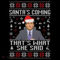 Ugly Christmas Sweater The Office Santa’s Coming That’s What She Said Coffee Mug thumb 5
